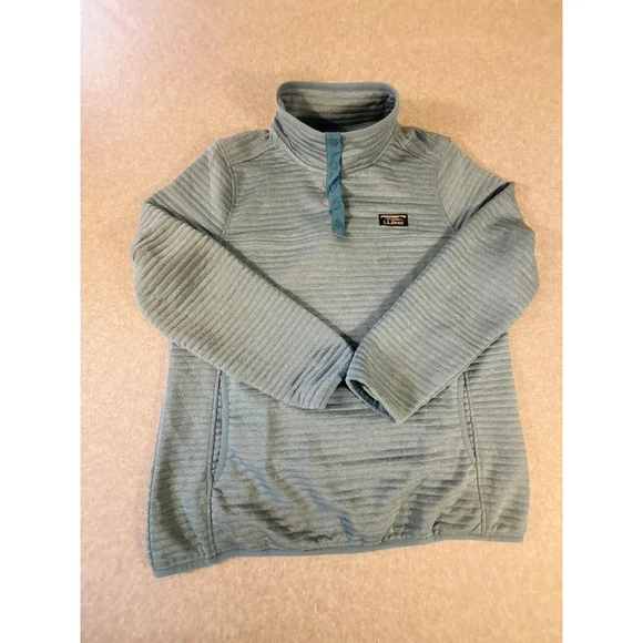 LL Bean Womens Large Pullover Lot 2 Quarter Zip Fleece Outdoor Pink Blue - Picture 10 of 15